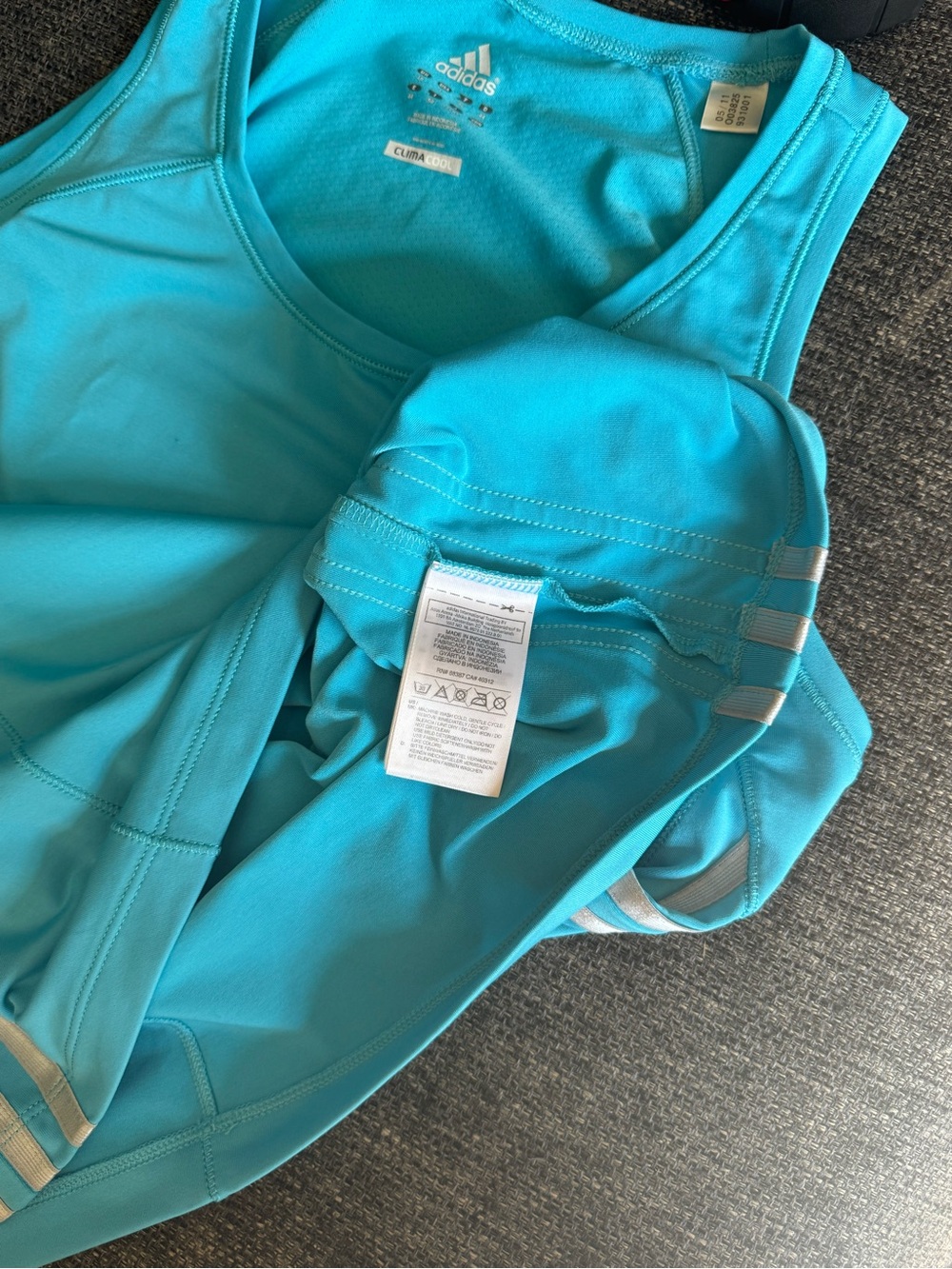 Blue Adidas Climacool Workout Tank Top With Racerback - Picture 11 of 11
